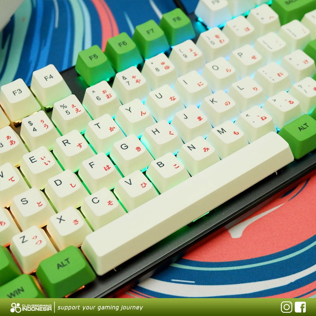 Keycaps Matcha Japanese Root PBT Dye Sub - for Mechanical Keyboard