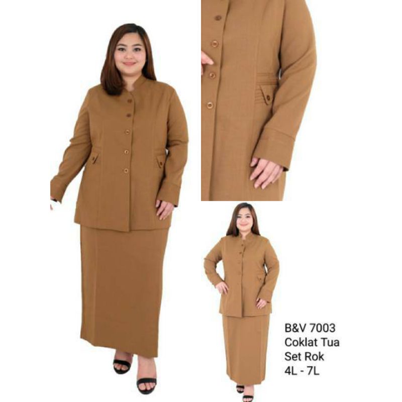 BLAZER WANITA UKURAN BESAR BAJU SERAGAM KERJA ASN PNS GURU PDH PEMDA JUMBO MURAH