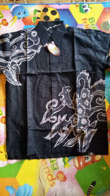 Kemeja Batik Pria Modern Motif Ulat Sogan Sragam M L Xl