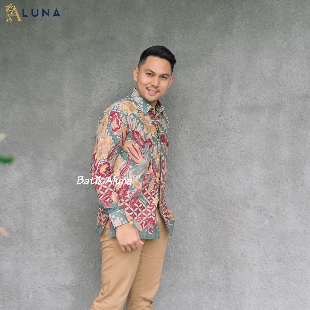 BATIK PREMIUM ALUNA REGULAR LENGAN PANJANG EXCLUSIVE KEMEJA BATIK PRIA PREMIUM SOLO MODERN PCW 120