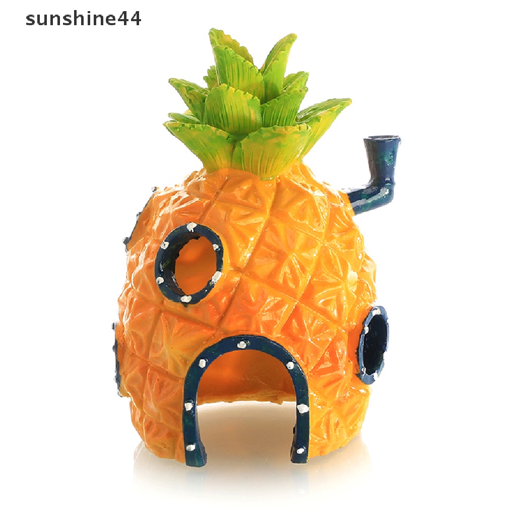 Sunshine Miniatur Rumah Nanas Bahan Resin Untuk Dekorasi Akuarium