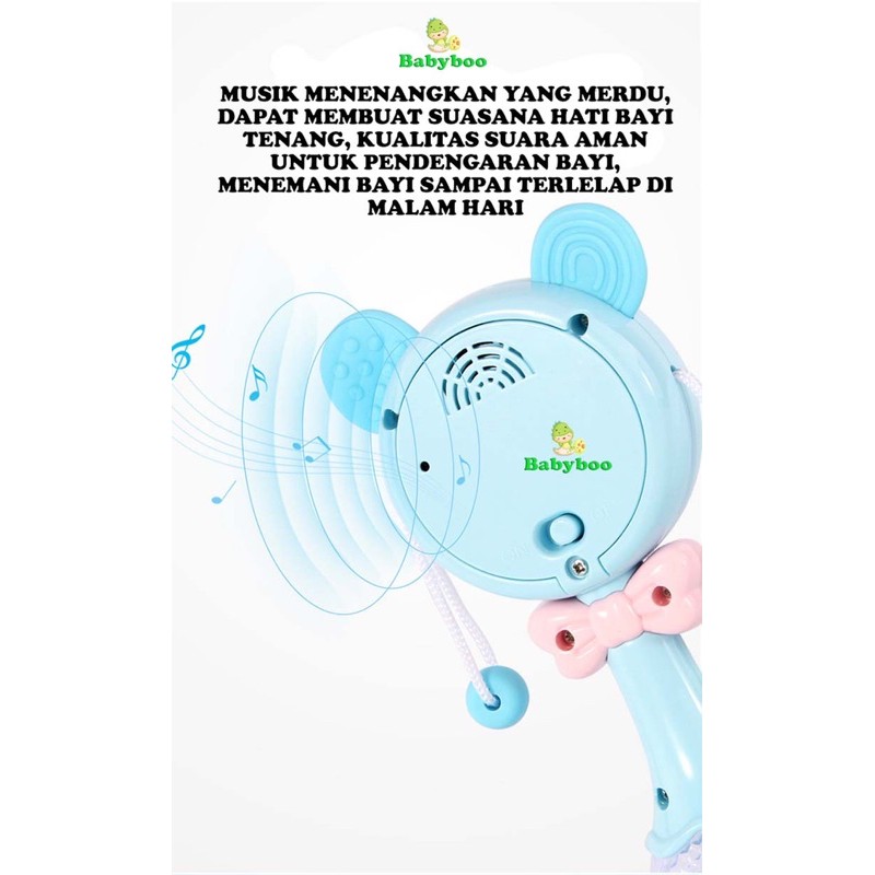 Mainan Anak Tongkat Genggam Ajaib Rattle Stick Mainan Bayi + LED + Music Rattle Drum