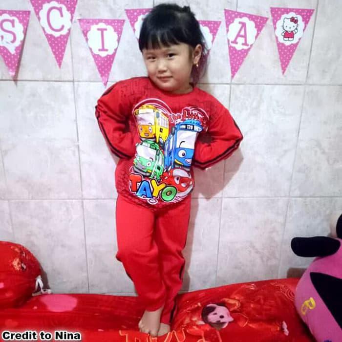 Sangat Laris Baju Tidur Tayo Little Bus Setelan Piyama Anak Laki Perempuan Maruno - 2Th, Warna