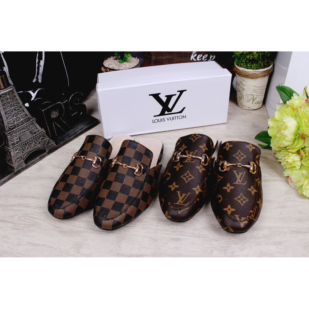 CK05 Louis Vuitton Pricetown Slippers 1496 / 50796  SEPATU WANITA  IMPOR