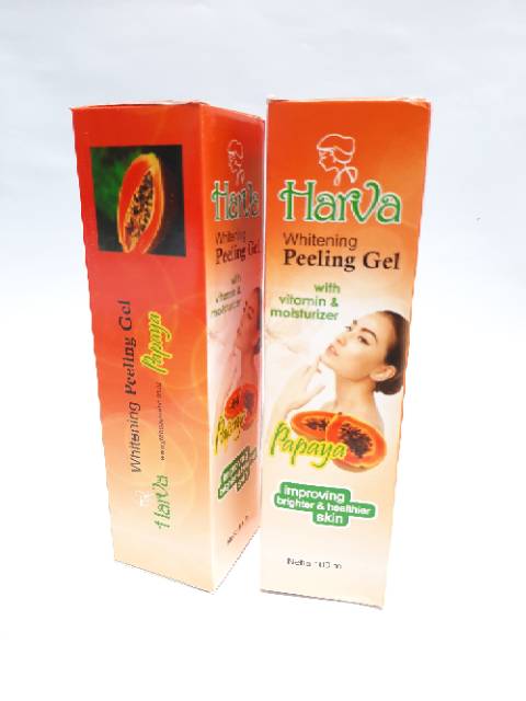 Harva Whitening Peeling Gel pepaya dan bengkoang 100 ml