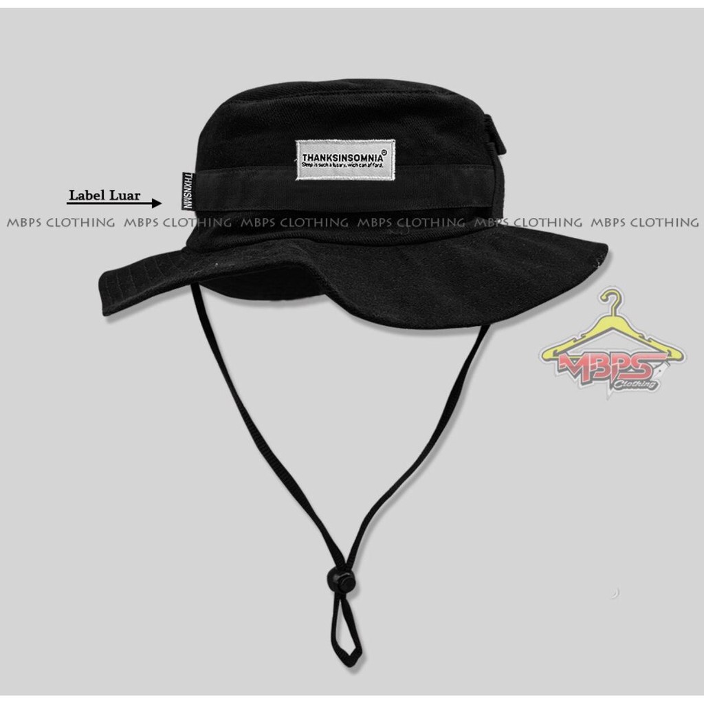 Bucket Hat Topi Rimba Thanksinsomnia Pria/Wanita Distro Hight Quality - Dan Terkeren COD