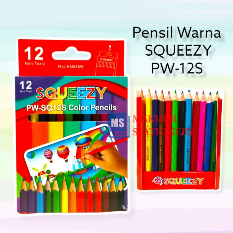 

Pensil Warna SQUEEZY Mini 12 Warna SQ-12S