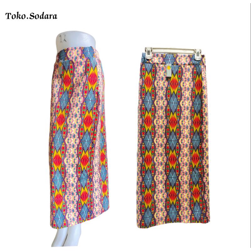 Rok Span Scuba Motif Batik Tebal // Rok Span Songket Premium // Rok Batik Tebal