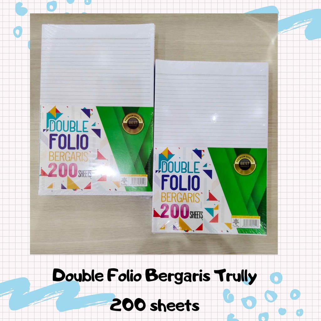 

Kertas Double Folio Bergaris Trully | Double Folio Grais Trully