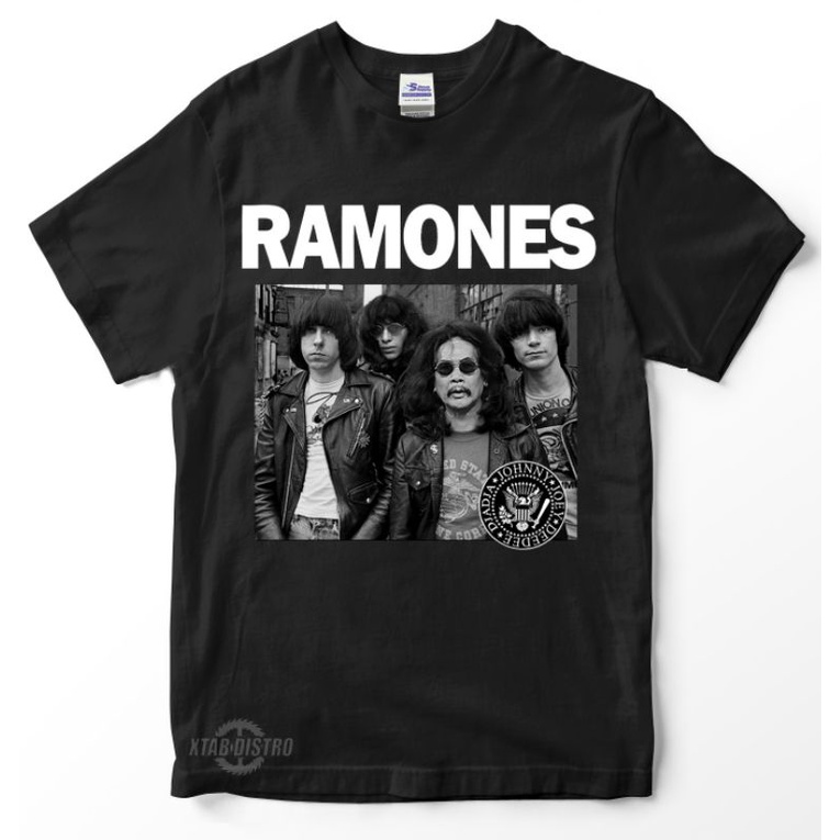 XTAB DISTRO Kaos RAMONES X JAJA MIHARJA Parodi Premium Tshirt Ramones Hey Ho Lets Go Kaos Band Ramon