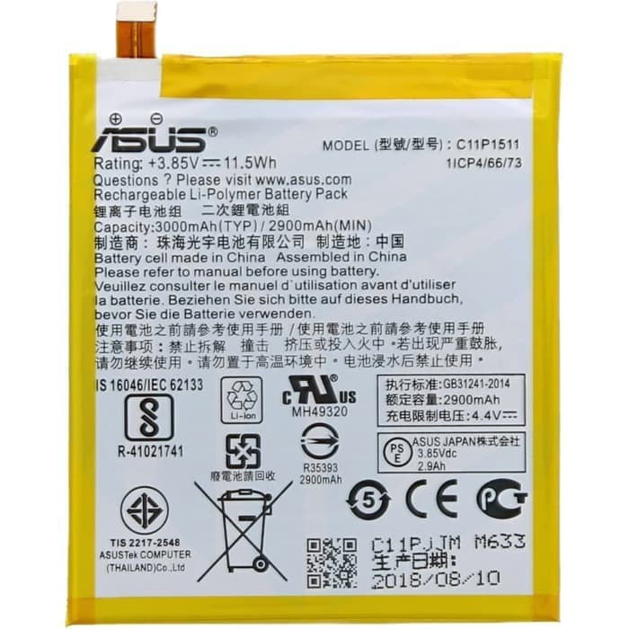 Baterai Asus Zenfone 3 5.5 ZE552KL Asus Battery Original 100%