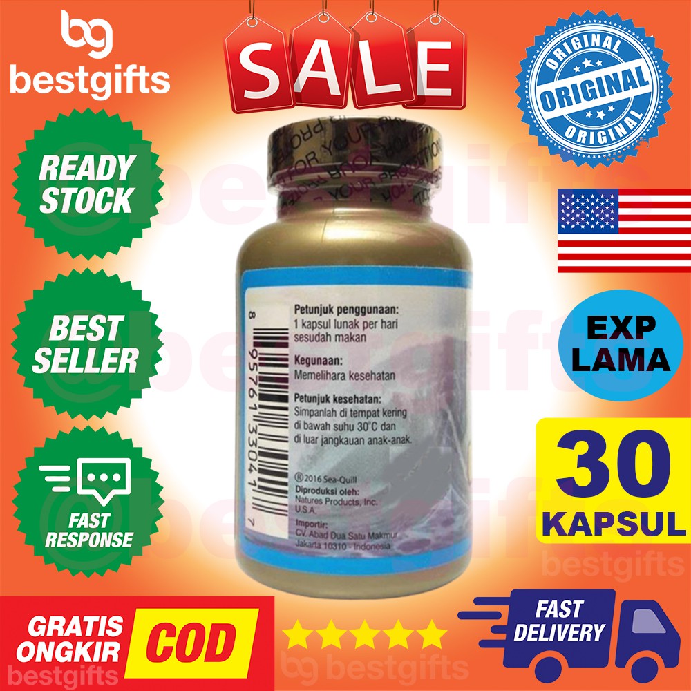 SEA-QUILL SEAQUILL SEA QUILL OMEGA 3 6 9 SALMON FISH OIL KOLESTEROL DARAH TINGGI AUTOIMUN 30 KAPSUL