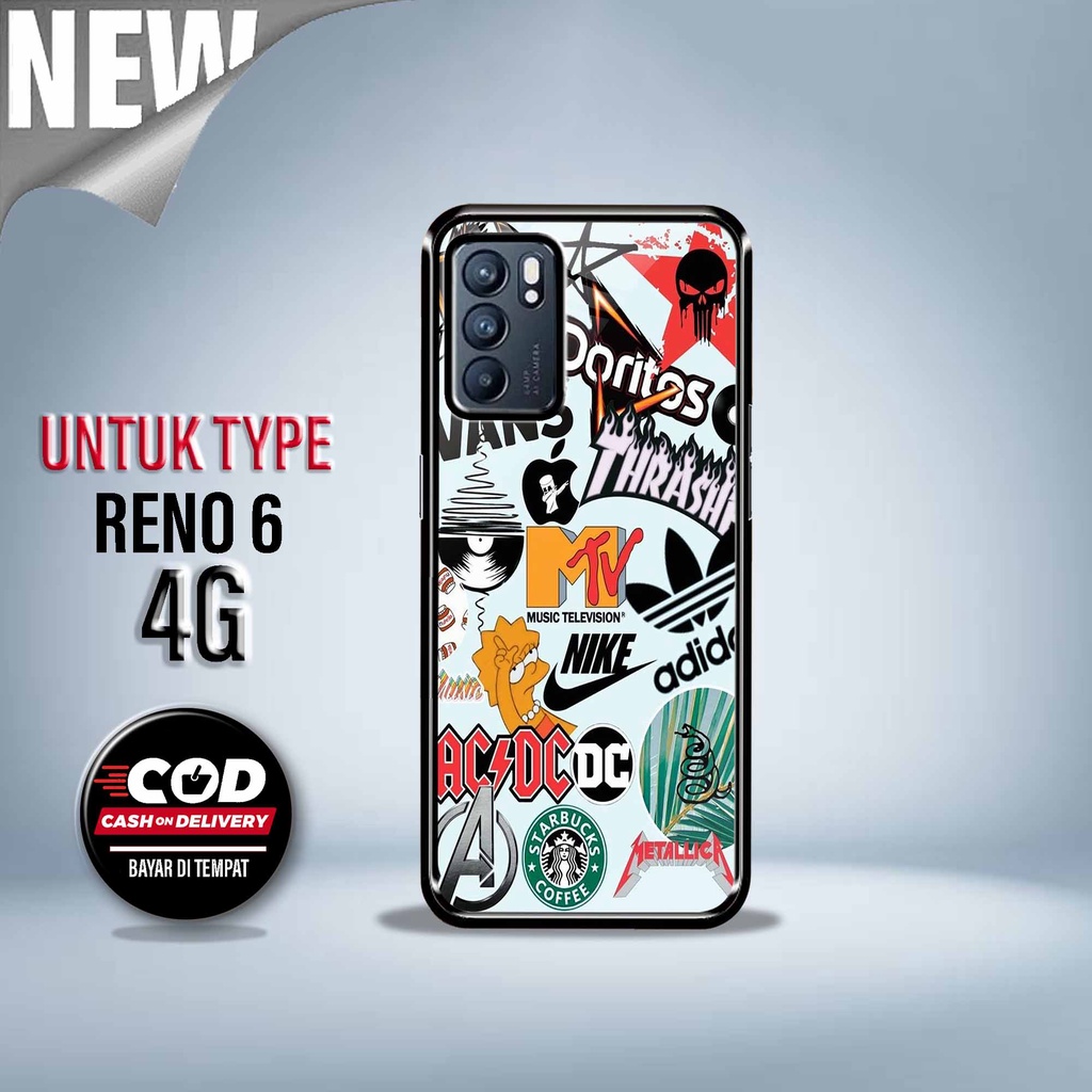 Sukses Case Glossy Oppo Reno 6 4G - Hardcase Terbaru Oppo Reno 6 4G - Case Fashion Oppo Reno 6 4G - 