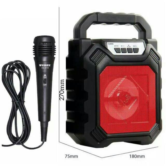 SHILIN - SPEAKER BLUETOOTH +MIC KARAOKE YD 668 WIRELESS BLUETOOT BASS PLUS MIC