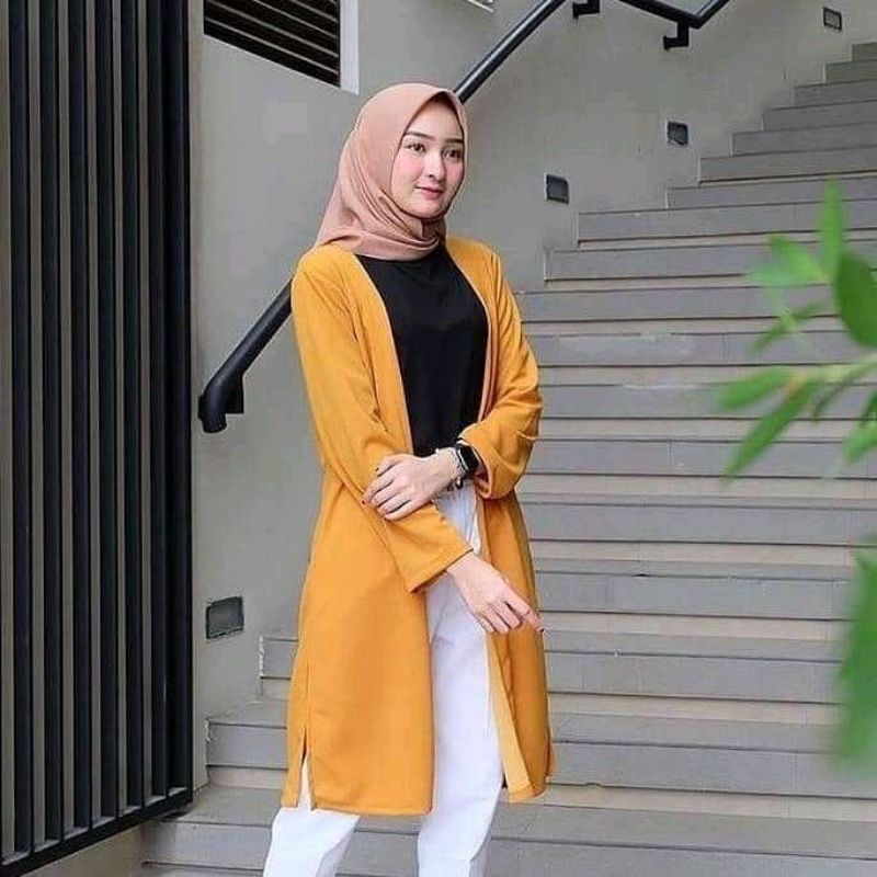 CARTIGAN WANITA KEKINIAN ATASAN TERMURAH BLUSE TERBARU FASHION MUSLIM