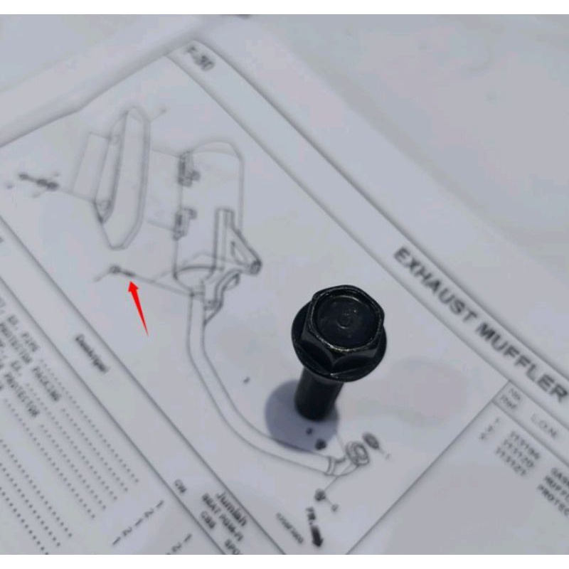 Baut pangkon gantungan Knalpot Honda Beat Original Ahm