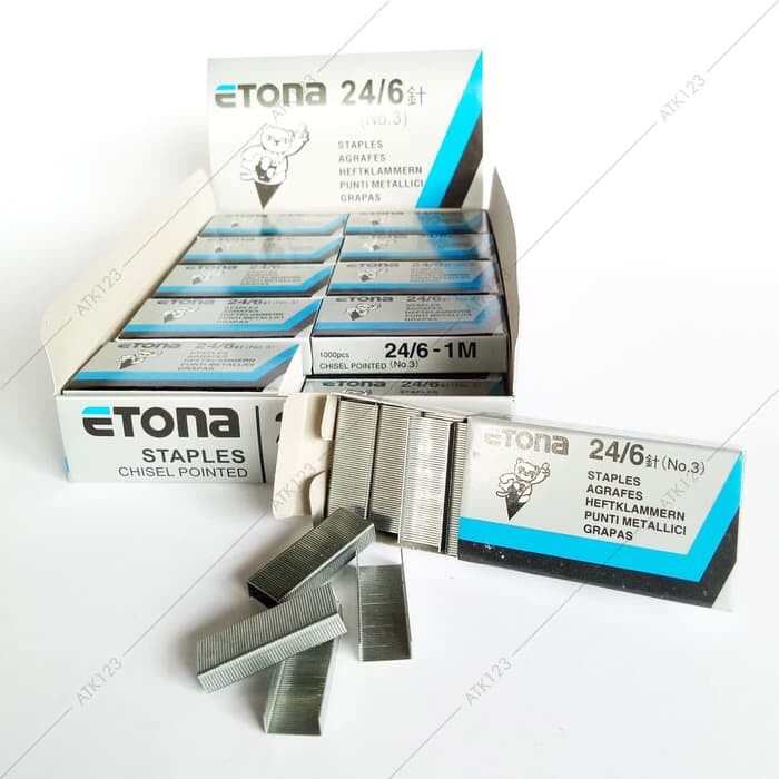 

Isi staples Etona no 3 24/6 produk asli/ATKProject