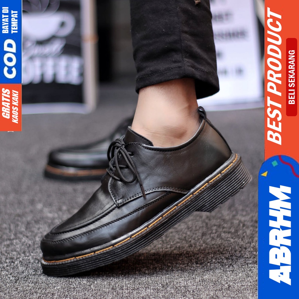 Abrhm Docc - Sepatu Formal Pria Pantofel Kulit Asli