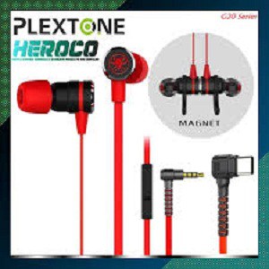 Plextone G20 Jack / G20 Type C In ear Gaming Earphone Headset Original - Type-C Merah