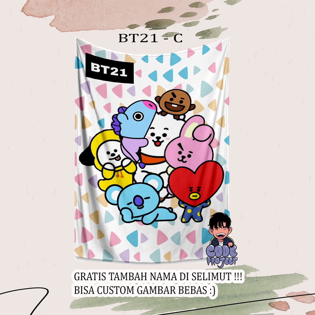 SELIMUT KPOP - selimut Karakter kartun korea - selimut karakter - selimut custom nama - selimut idol