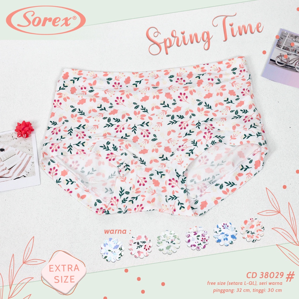 Cd Wanita Sorex 38030 / 38029 (Fit to L) Motif |tyx