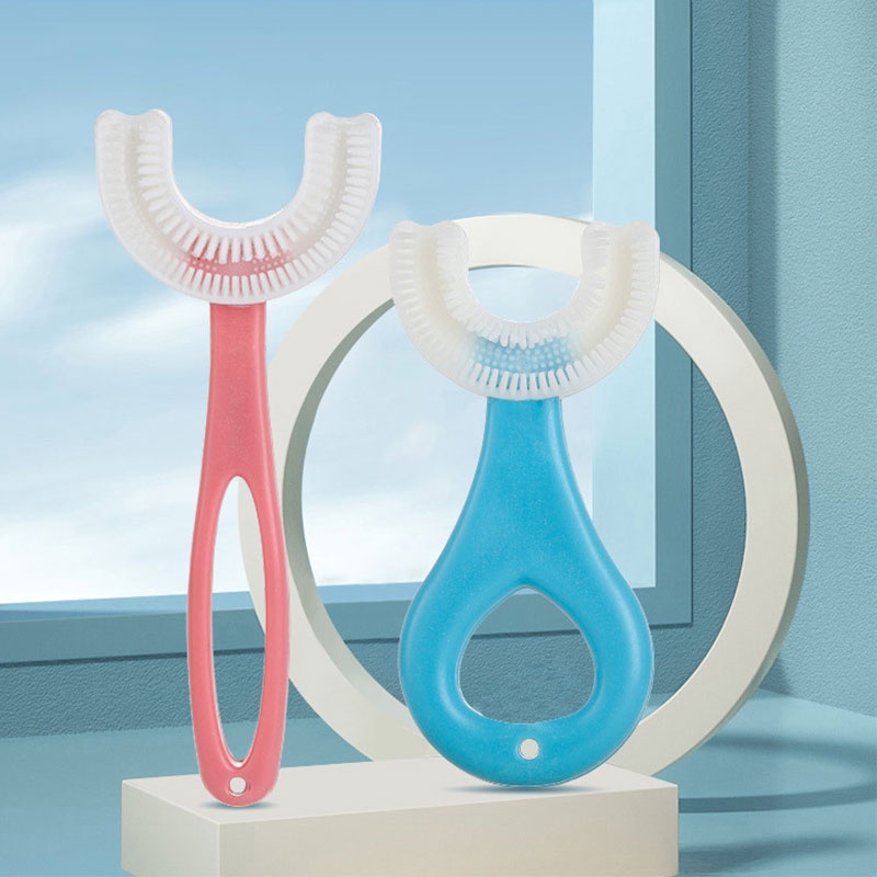 Sikat Gigi Silikon Bayi Anak Berbentuk U 360° Anak Cocok Untuk Anak Usia 2-12 sikat gigi anak sikat -PD