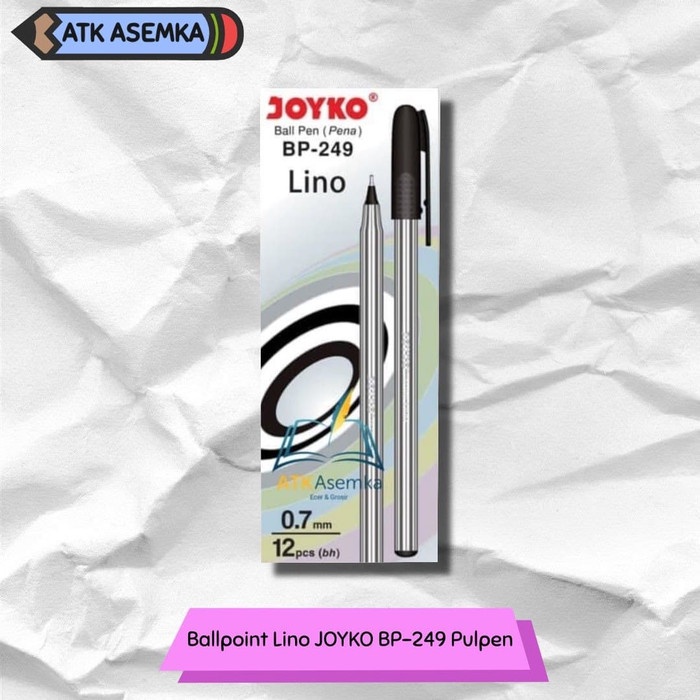 

TERBARU Ballpoint Lino JOYKO BP-249 Pulpen / Pena 0,7 Hitam / Biru - Hitam