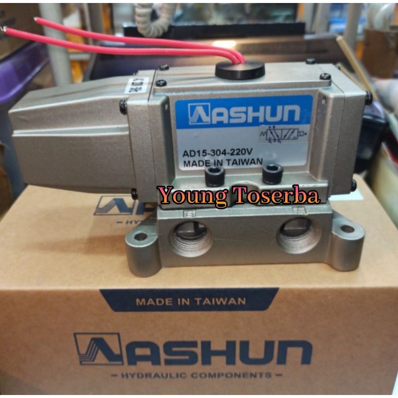 Solenoid Valve 5/2 way AD15-304 220vac ASHUN pneumatic