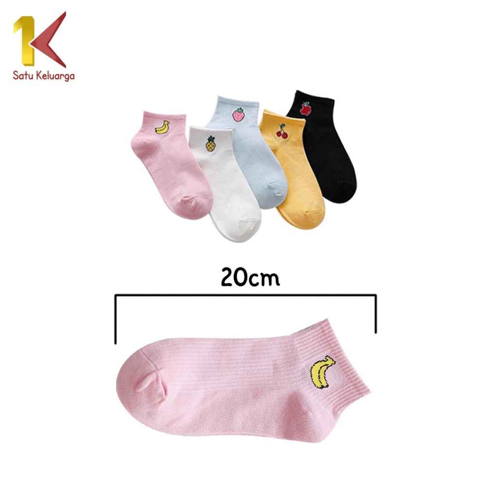 Satu Keluarga Kaos Kaki Semata Kaki Polos P55-P58 Kaos Kaki Pendek Dewasa / Kaos Kaki Ankle Wanita Motif-4