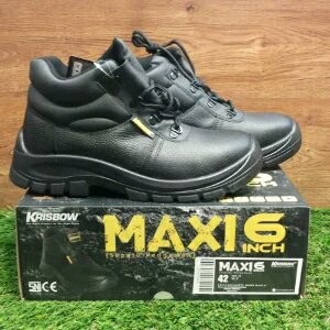 Krisbow Safety Shoes Maxi 6 Inch Uk 39-44 Hitam - Sepatu Safety bn17