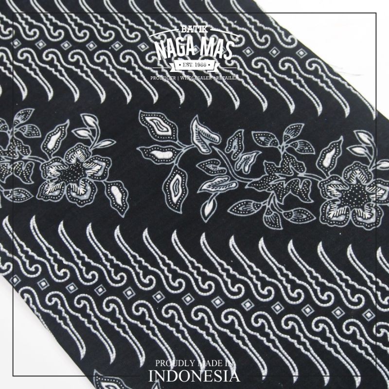 KAIN BATIK PANJANG HALUS - PARANG SABIT HITAM