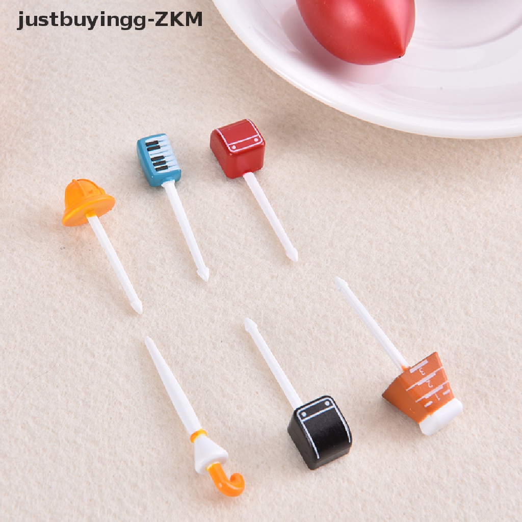 [justbuyingg] Cute Fruit Fork Mini Cartoon Children Snack Cake Dessert Pick Toothpick Bento [zkm]