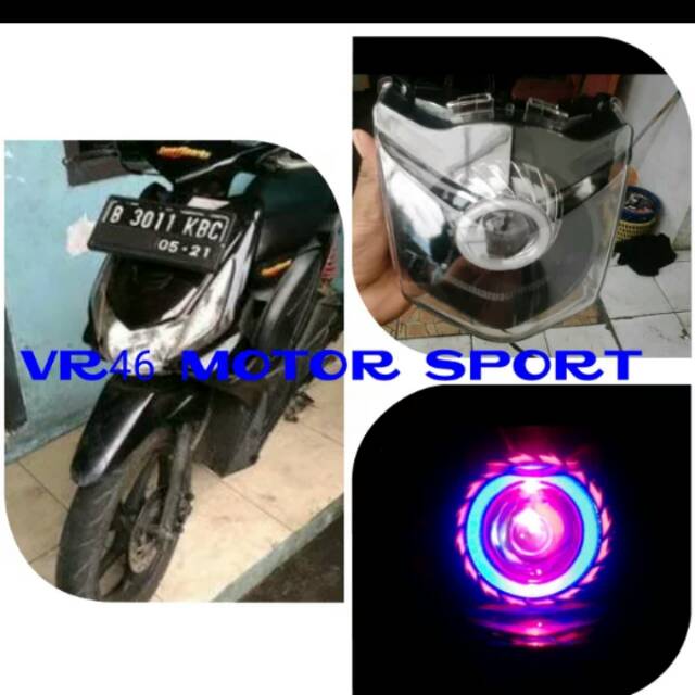 Lampu depan / reflektor / refektor / handlamp beat karbu proji beat lama old proji
