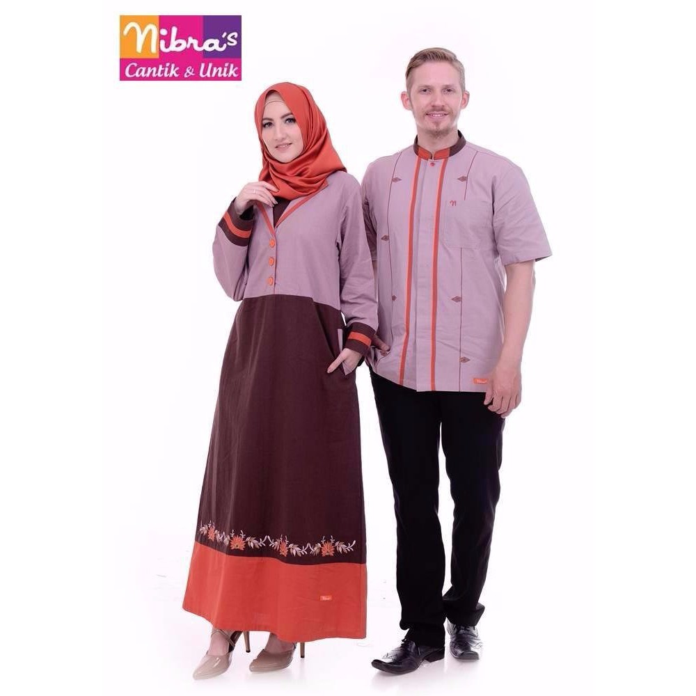 TERLARIS Baju Couple Lebaran Nibras Baju Couple 43 Coklat