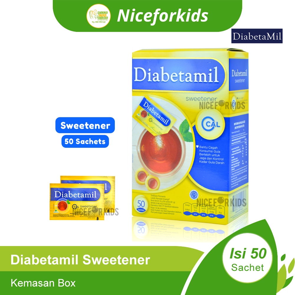 Diabetamil Sweetener Isi 50 Sachet / Gula Diabetes