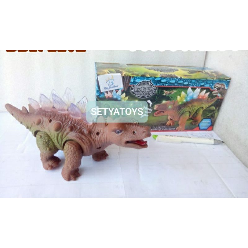 Mainan Dinosaurus Stegosaurus Bisa Berjalan Ada Lampu Dan Suara