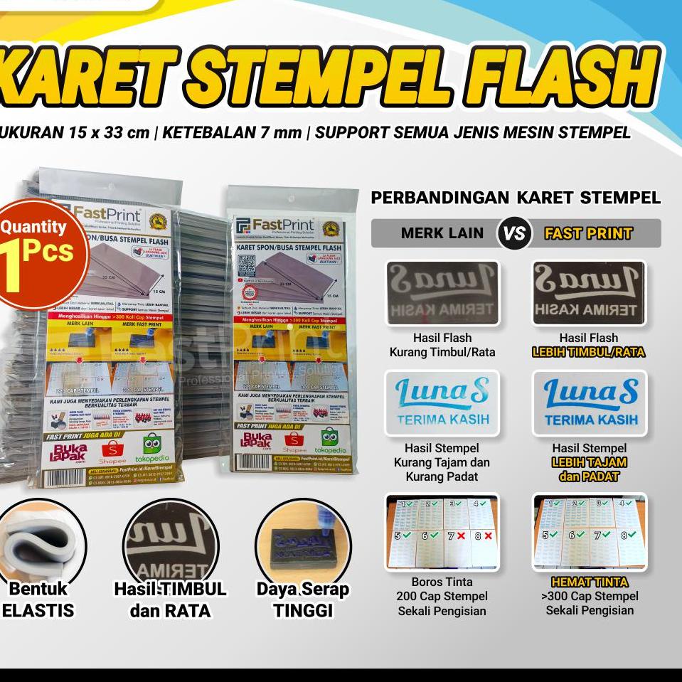 

Kualitas Puas Karet Spon / Busa Stempel Flash Warna