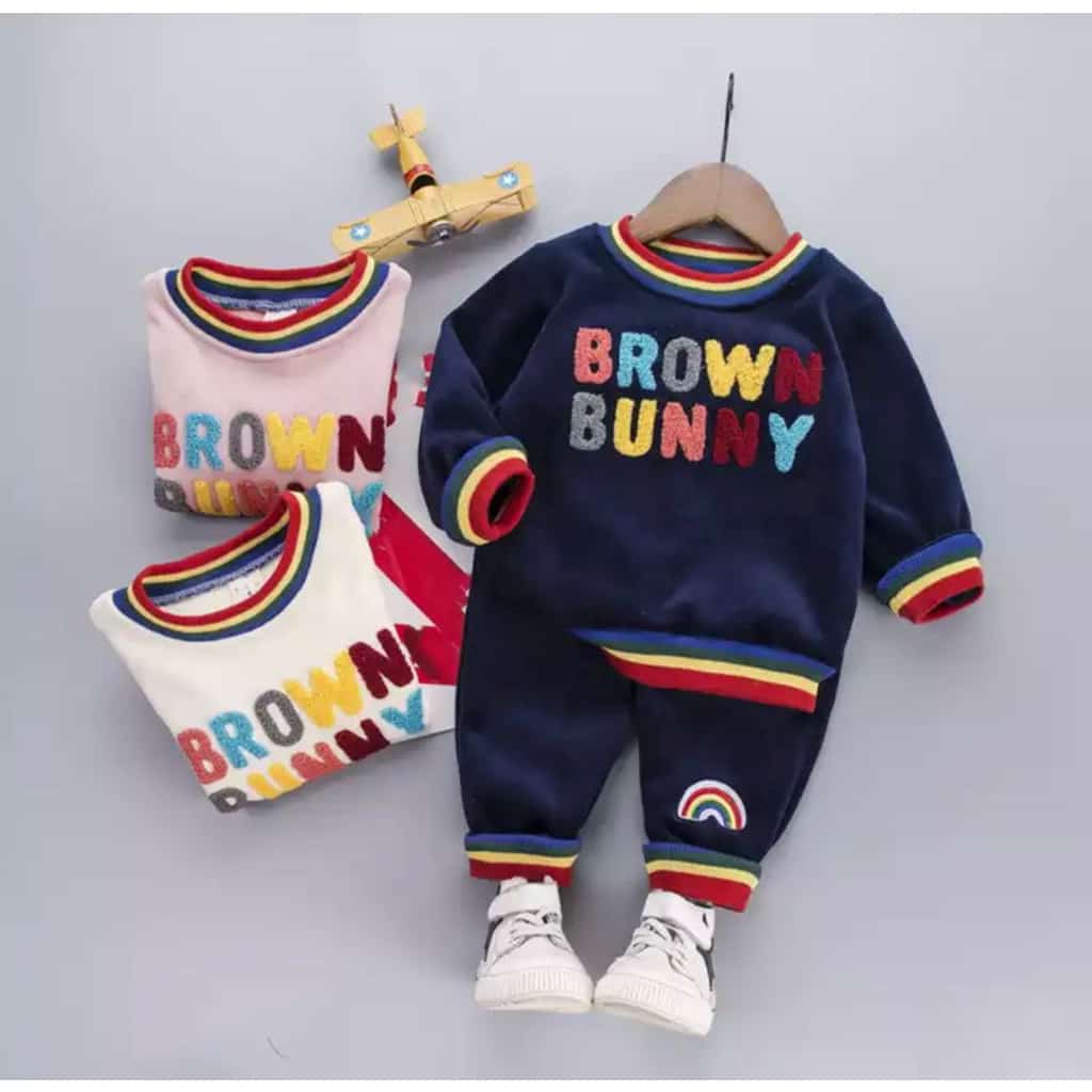 SETELAN SWEATER ANAK MOTIF BROWN UMUR 1-5 TAHUN