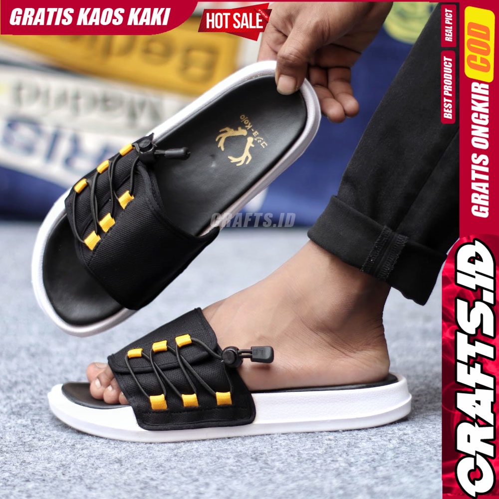 CRAFTS FLUK Sandal Slide Pria Sendal Slop Cowok Terbaru