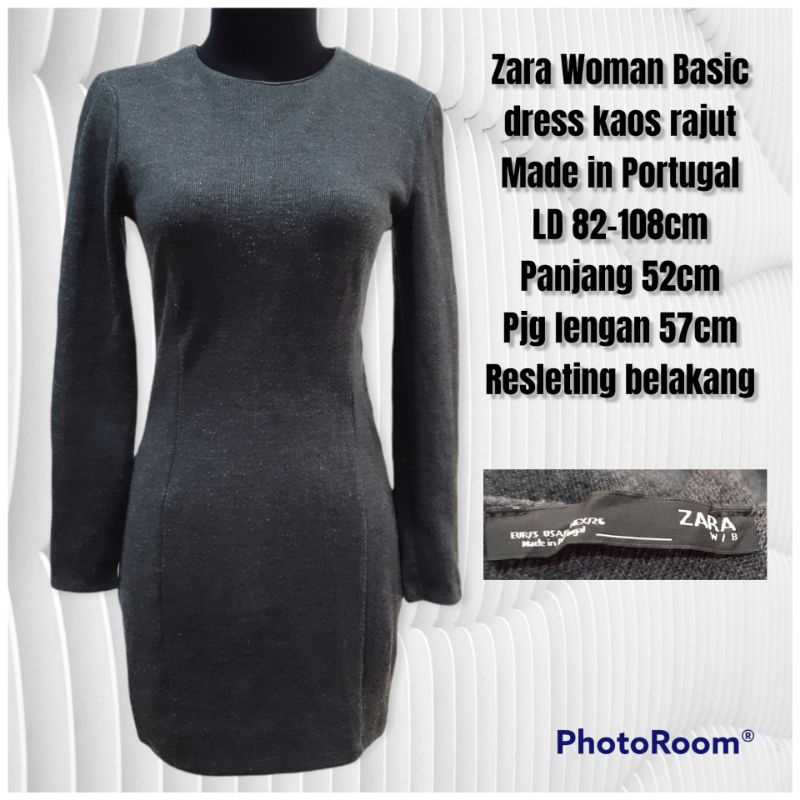 Zara Woman Basic dress kaos rajut