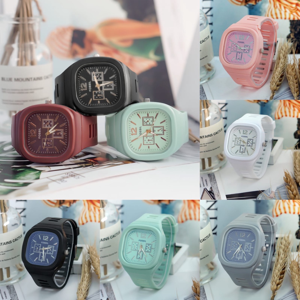 PA Jam Tangan Analog Chrono Pria Wanita Rubber Quartz Fashion Couple Anak Remaja Import Premium RM035