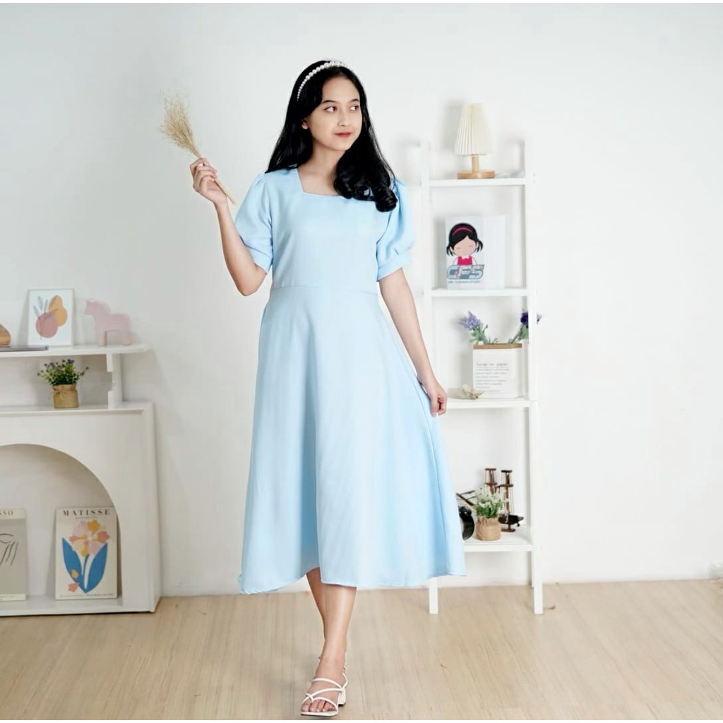 BEFAST - ZFS OOTD Wanita Dress SOYEON / LORA DOLLY DRESS / Pakaian Dress Kasual / Dress Pesta / Dress Kondangan Wanita Kekiniaan / Keluaran Terbaru 2022 / Trendy / Dress Polos Maxy Lengan Pendek / Terlaris