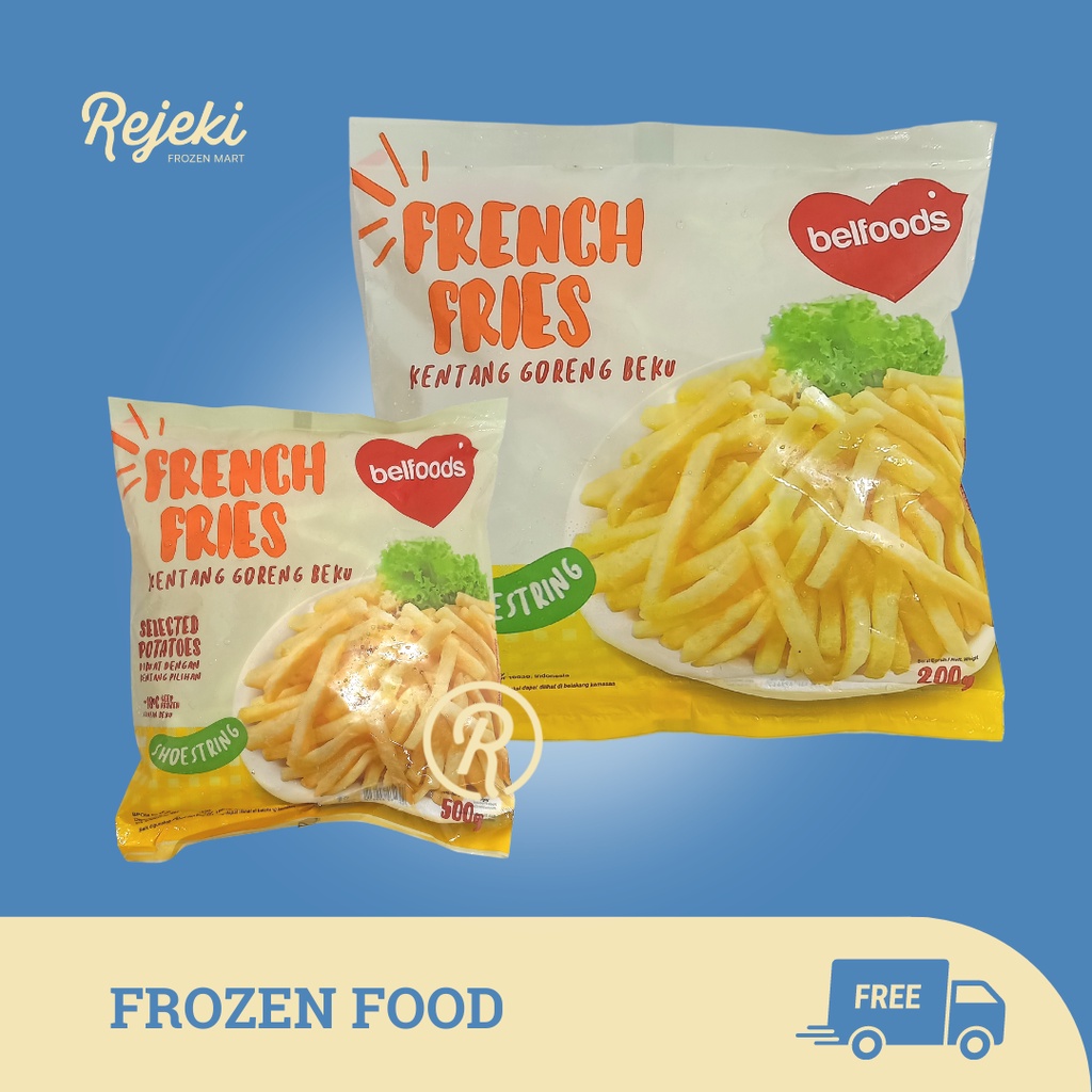 Jual Belfoods French Fries Shoestring 200gr 500gr Rejeki Frozen