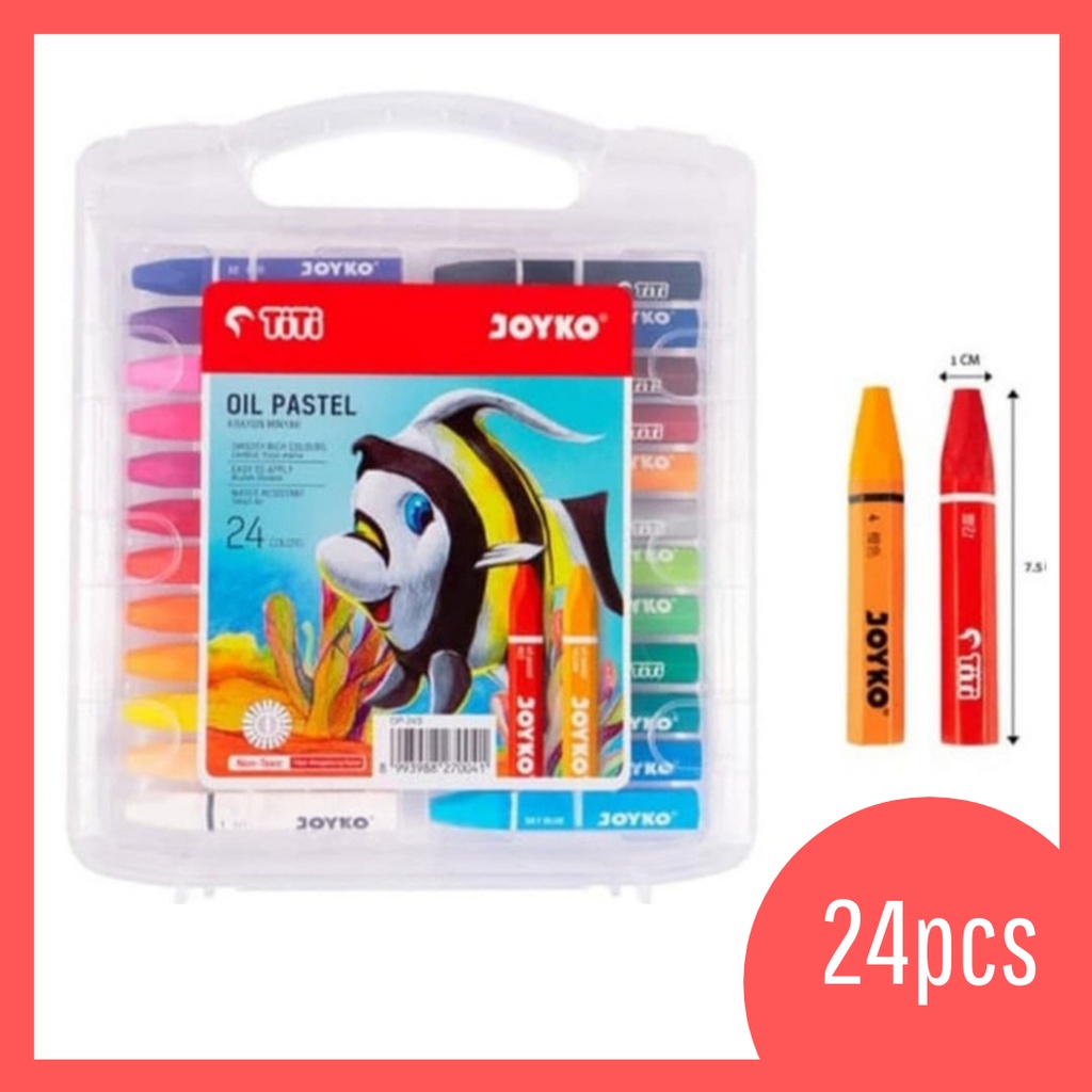 

CRAYON TITI JOYKO ISI 24 WARNA OIL PASTELS KRAYON MINYAK