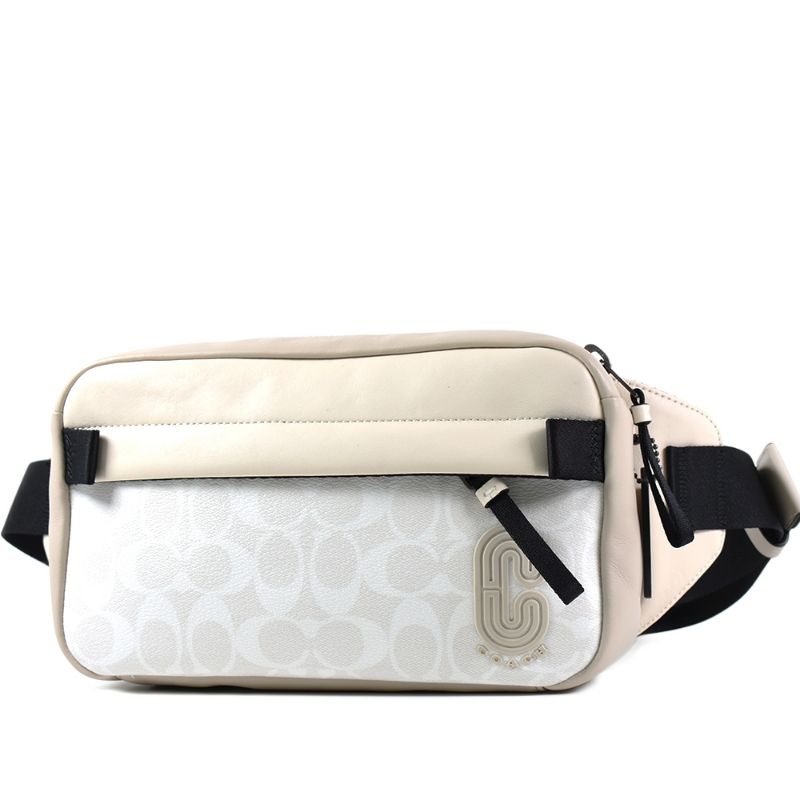 Coach Edge Belt Bag In Signature Canvas - Chalk Steam(2339)