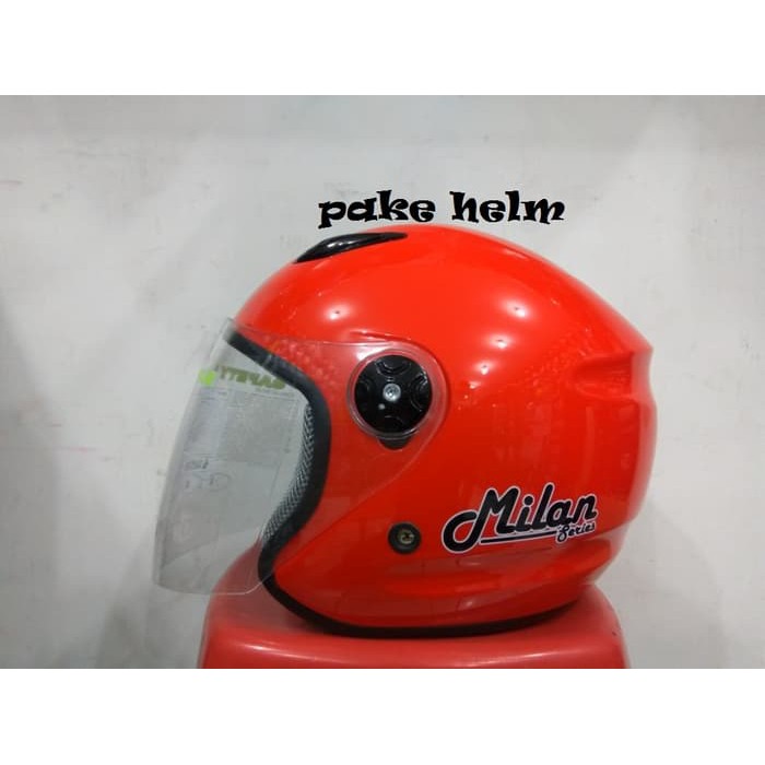 HELM BMC MILAN SOLID MERAH FERRARI HALF FACE