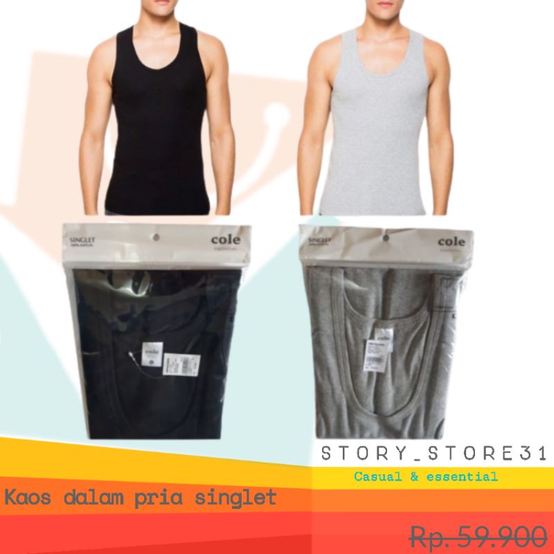 KAOS DALAM PRIA SINGLET COLE ESSENTIAL