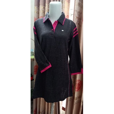 Tunik abu tua kombinasi fanta M