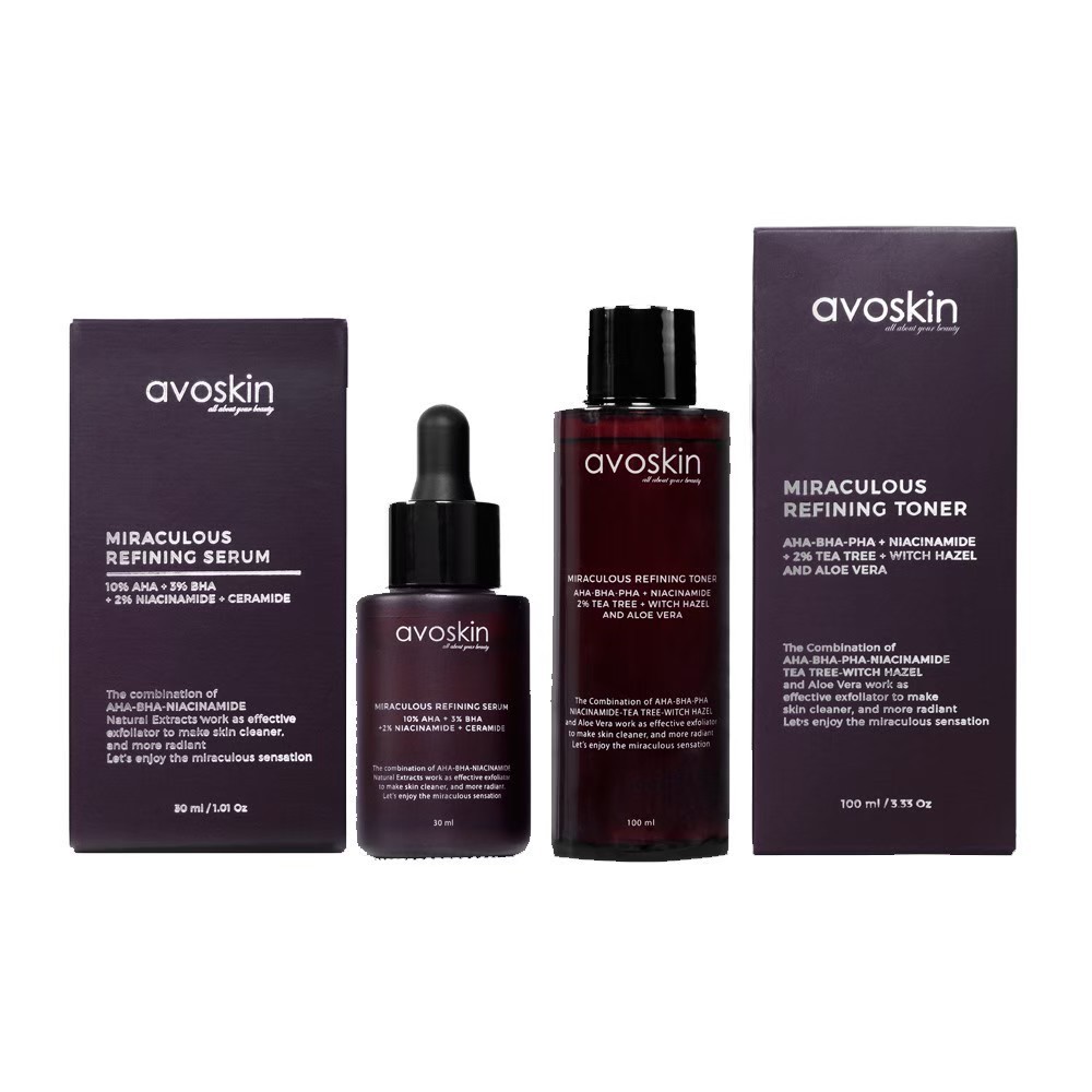 AVOSKIN Miraculous Refining Toner | Miraculous Refining Serum