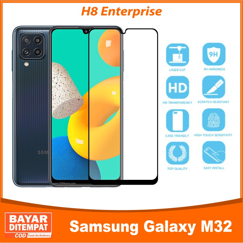 Tempered Glass Full for Samsung Galaxy M32 Tempered Glass 9D Full Layar